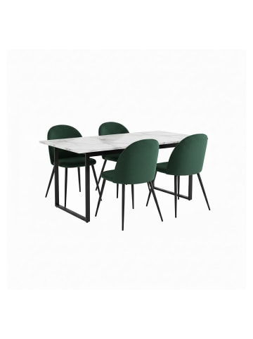 ebuy24 Essgruppe Tilst (5-teilig) Grün 160 x 90 cm