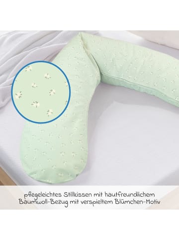 Theraline Stillkissen Das Komfort mit Mikroperlen-Füllung in gruen