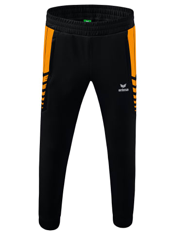 erima Six Wings Trainingshose in schwarz/new orange