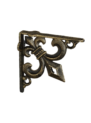 relaxdays 2x Regalwinkel Lilien Ornamen in Bronze
