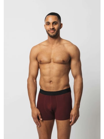 SNOCKS Boxershorts ohne Logo aus Bio-Baumwolle 6 Stück in Rot