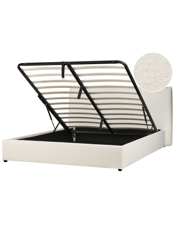 Beliani Bettgestell LAVAUR in Weiß - (W) 185 x (H) 100 x (L) 220 cm