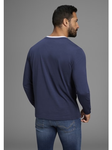Man's World Rundhalsshirt in blau