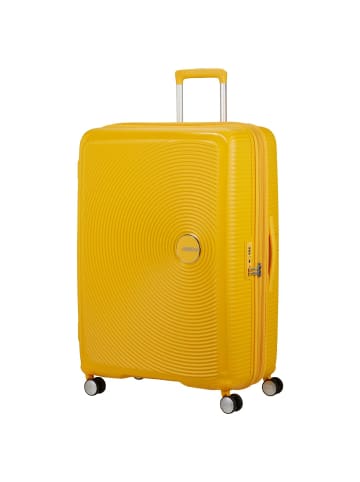 American Tourister Soundbox - 4-Rollen-Trolley 80 cm erw. (schwarz) in golden yellow