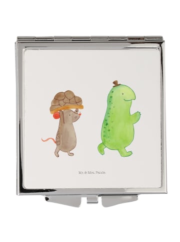 Mr. & Mrs. Panda Handspiegel Schildkröte Maus ohne Spruch in Weiß