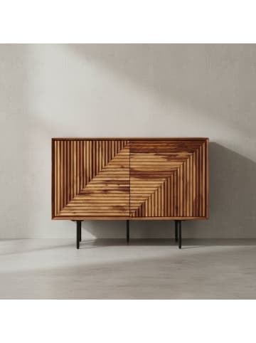 KADIMA DESIGN Sideboard | Sheesham/Metall, 100x71x40cm, 2 Türen