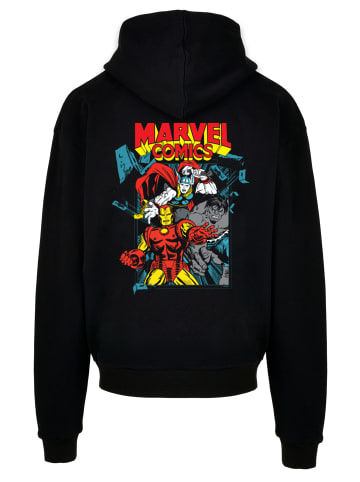 F4NT4STIC Ultra Heavy Hoodie Marvel Comics Iron Man Hulk Captain America in schwarz
