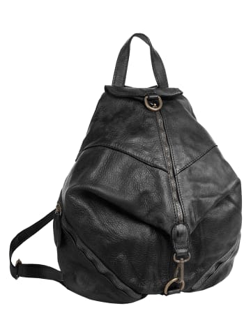 Samantha Look Rucksack echt Leder in schwarz