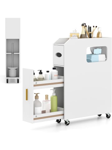 COSTWAY Nischenschrank Badezimmer in Weiß