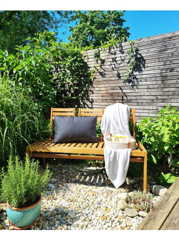 JACK 2er Set Outdoor Kissenhülle 30x50cm Uni in Anthrazit