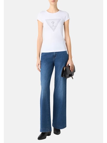 Guess T-Shirt 'Triangle Ombre' in weiß