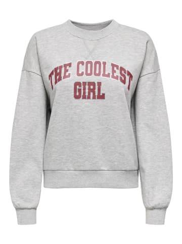 ONLY Sweatshirt in Light Grey Melange