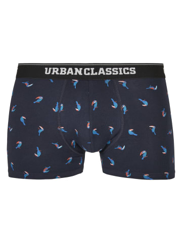 Urban Classics Boxershorts in bird aop+boxer orange+charcoal