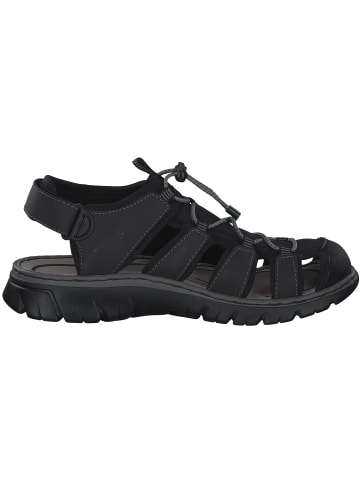 rieker Sandalen in schwarz/schwarz/schwarz