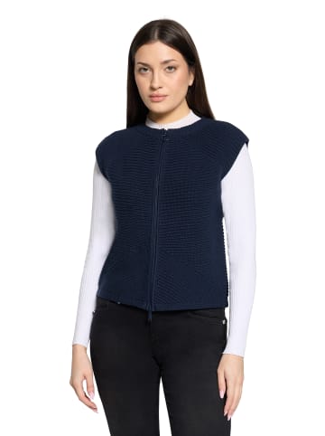 Betty Barclay Grobstrickjacke ohne Arm in dunkelblau
