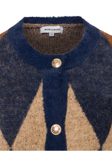 More & More Strickjacke in marine braun - 0001