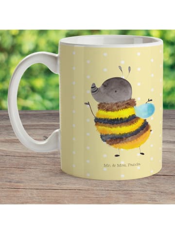 Mr. & Mrs. Panda Camping Tasse Hummel flauschig ohne Spruch in Gelb Pastell