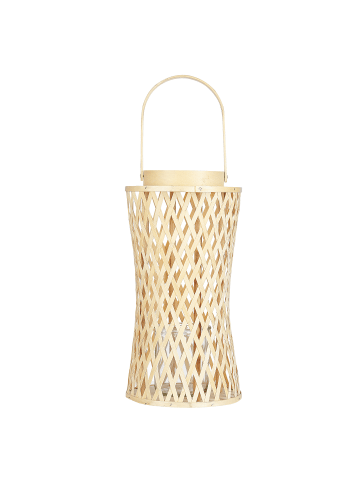Beliani Laterne MACTAN in /Beige - (W) 26 x (H) 38 x (L) 14 cm