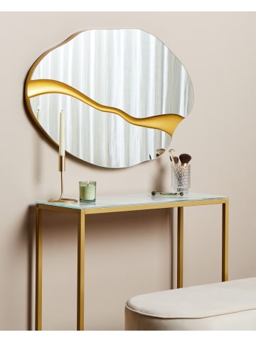 Beliani Wandspiegel POIVRES in Gold - (W) 90 x (H) 60 x (L) 4 cm