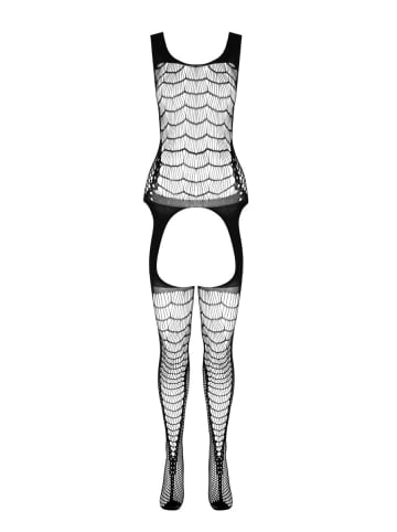 Passion Bodystocking-Ouvert in schwarz