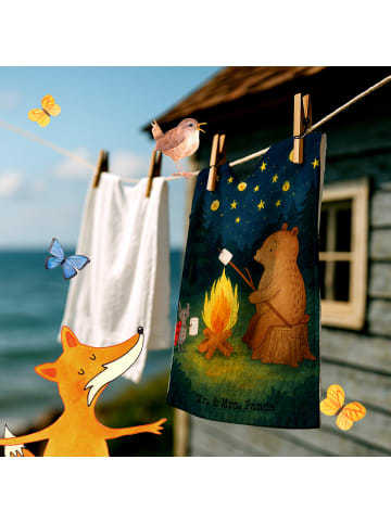 Mr. & Mrs. Panda handtuch gäste wc Bär & Marienkäfer Lagerfeuer ... in Weiß