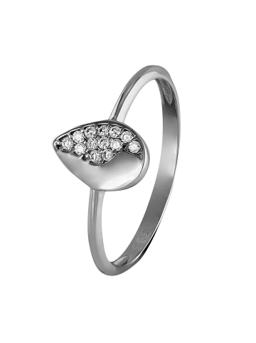 GoldDream 333 Weißgold - 8 Karat Damen Ringe Blatt Fingerring  60 (19,1)