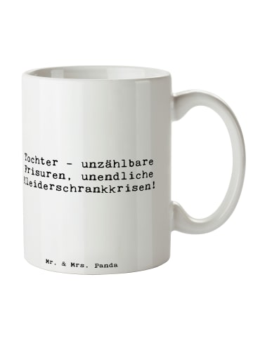 Mr. & Mrs. Panda Tasse Tochter Mode mit Spruch in Weiß