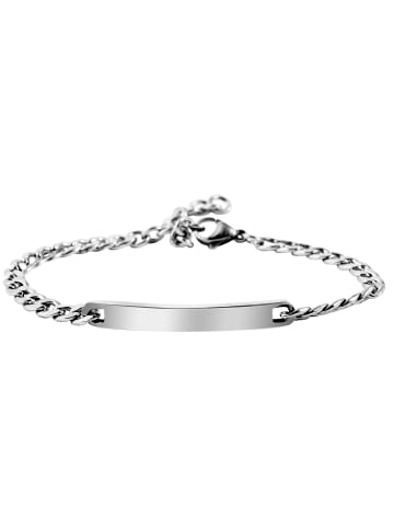 Adeliás Unisex Armband – Panzerarmband aus Edelstahl 16 cm in silber