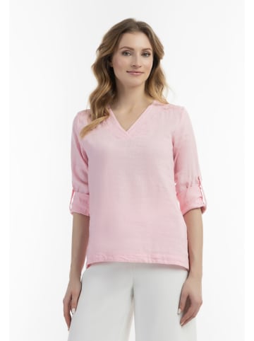 Usha Damen Blusenshirt Mit Spitze in Hellrosa