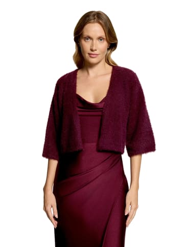 Vera Mont Strick-Cardigan mit 3/4 Arm in Strong Aubergine