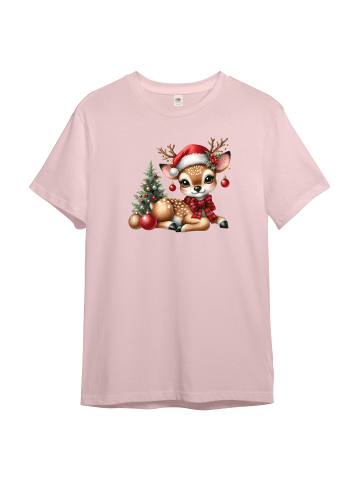 PAULGOS Kinder T-Shirt, Tanzender Weihnachtsmann in Rosa