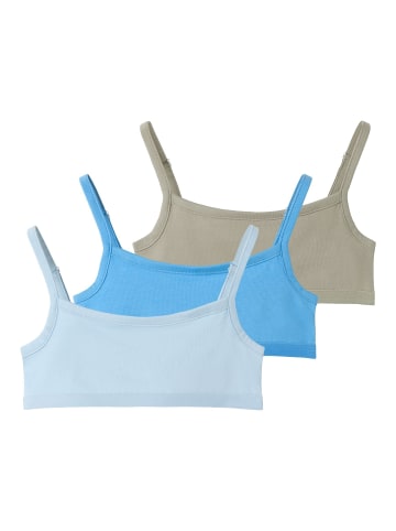 TWO SOON 3er-Pack Trägertop in Silver Lake Blue