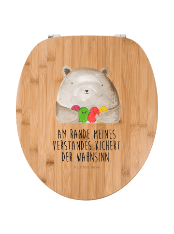 Mr. & Mrs. Panda Motiv WC Sitz Bär Gefühl mit Spruch in Braun