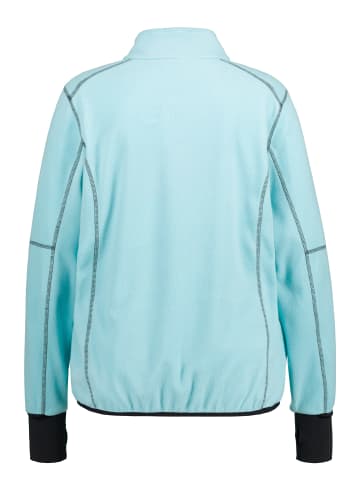 Ulla Popken Fleece-Shirt in blasses türkis