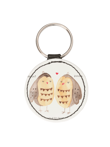 Mr. & Mrs. Panda Anhänger Eulen Liebe ohne Spruch in Weiß