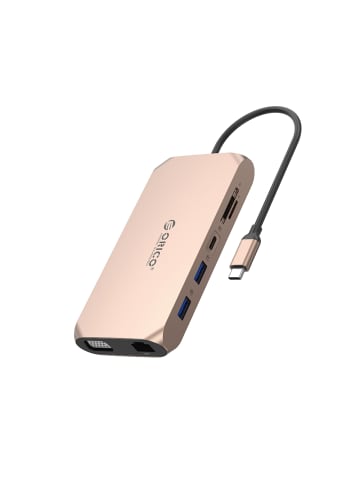 Orico XCR 12-in-1 USB-C Dockingstation mit USB-A 3.1,  USB-A 2.0, USB-C PD, USB-C 3.1