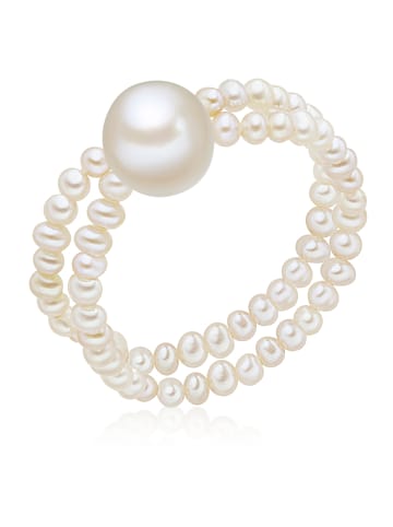 Valero Pearls Ring Süßwasser-Zuchtperlen weiß in weiß