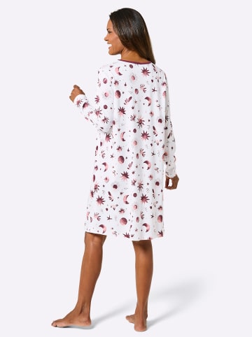 WITT WEIDEN Sleepshirt in ecru-burgund-bedruckt