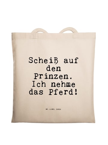 Mr. & Mrs. Panda Tragetasche Problem auf den Prinzen.... mit Spruch in Creme
