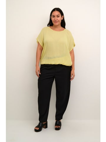 KAFFE curve Kurzarm-Bluse KCami Loose fit in Mellow Yellow