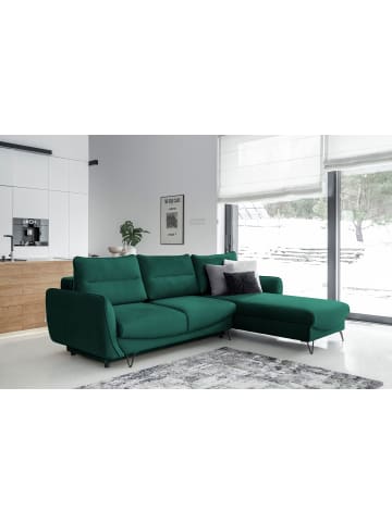 MF Design Sonic Recamiere Rechts in Flaschengrün -  (L) 276 x (B) 276 x (H) 100 cm