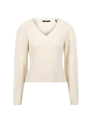 Zero Pullover mit Perlen in Eggnog