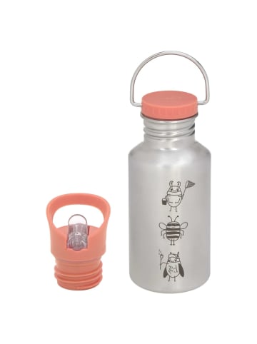 Lässig Stainless Steel Happy Prints 500 ml - Trinkflasche in nature