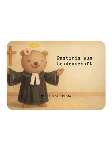 Mr. & Mrs. Panda Magnet Pastorin Leidenschaft Design mit Spruch in Weiß
