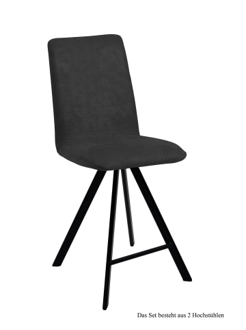 58 aufm Kessel THEKENSTUHL (2er-Set) Deedee 47x109x60 Schwarz/Anthrazit