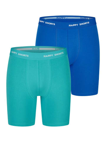 Happy Shorts Retro Boxer Neon Long in neon green/blue