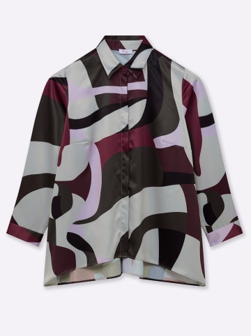 sheego Druckbluse in bordeaux-bedruckt