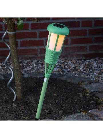 MARELIDA LED Solar Fackel mit Flammeneffekt H: 61cm in grün