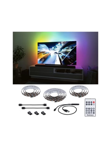 paulmann LED Streifen EntertainLED USB TV Strips 75 Zoll in schwarz