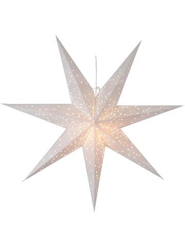STAR Trading Hängeleuchte Stern Galaxy mit Lochmuster, weiß, Ø 100cm in Silber